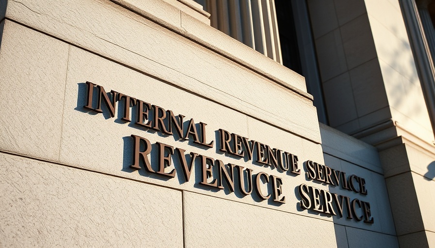 IRS building facade with engraved sign, settle IRS tax debt.