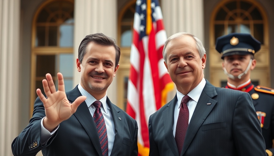 El Salvador deportation policy: two officials one waving, with a flag.