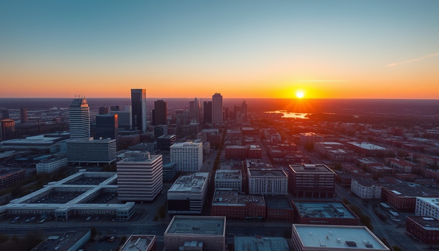 Nashville skyline at sunset, showcasing pros and cons of living in Tennessee.