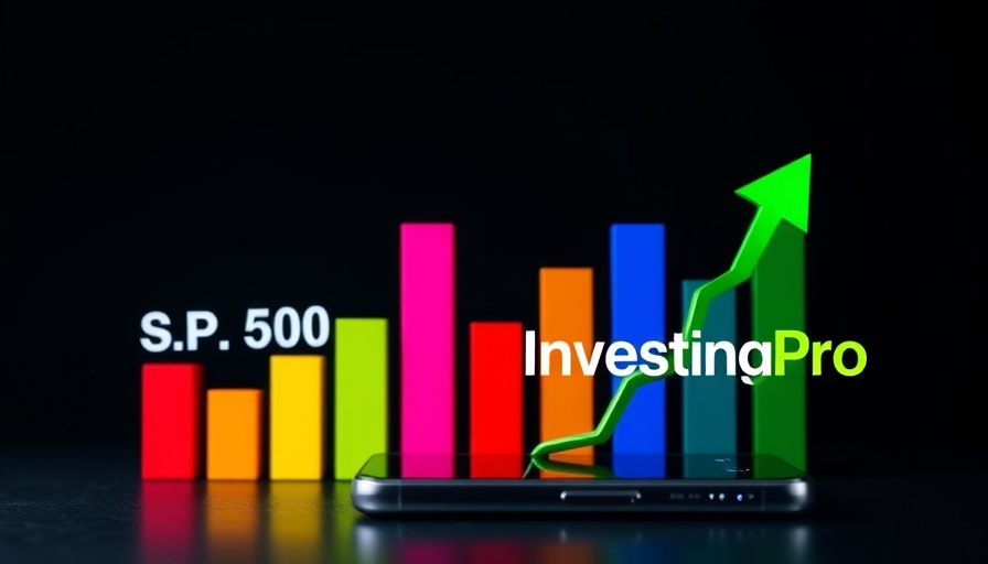 Stock market news illustration with bar charts and smartphone.