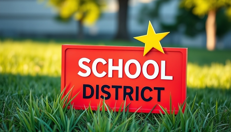 Improved school security Novato; school district sign with colorful design.