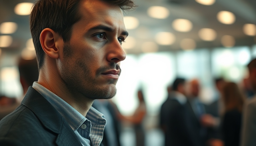 Close-up of a man at a tech industry event.