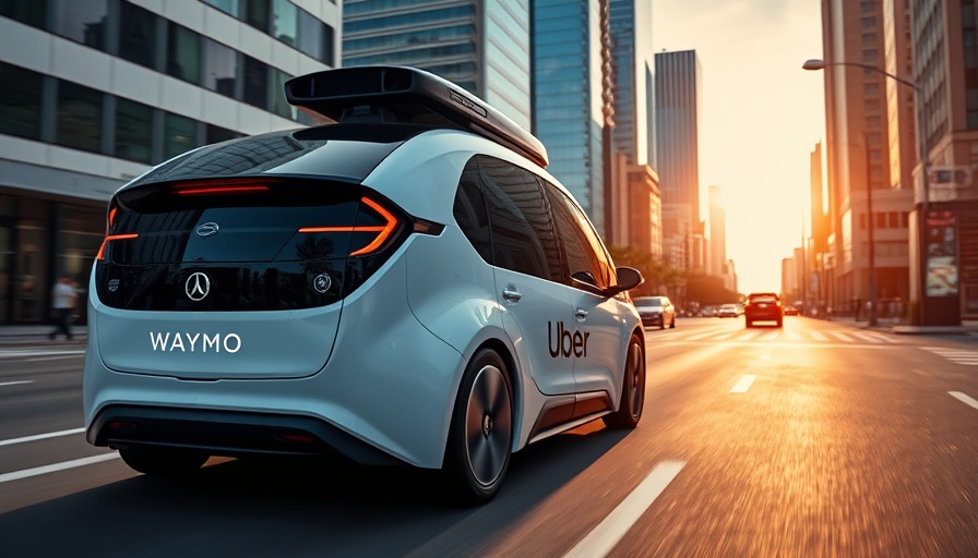 Waymo and Uber Robotaxi navigating Atlanta street in sunny weather.