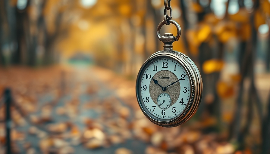Vintage pocket watch on autumn path exemplifies time concept for 'how to file a business tax extension'.