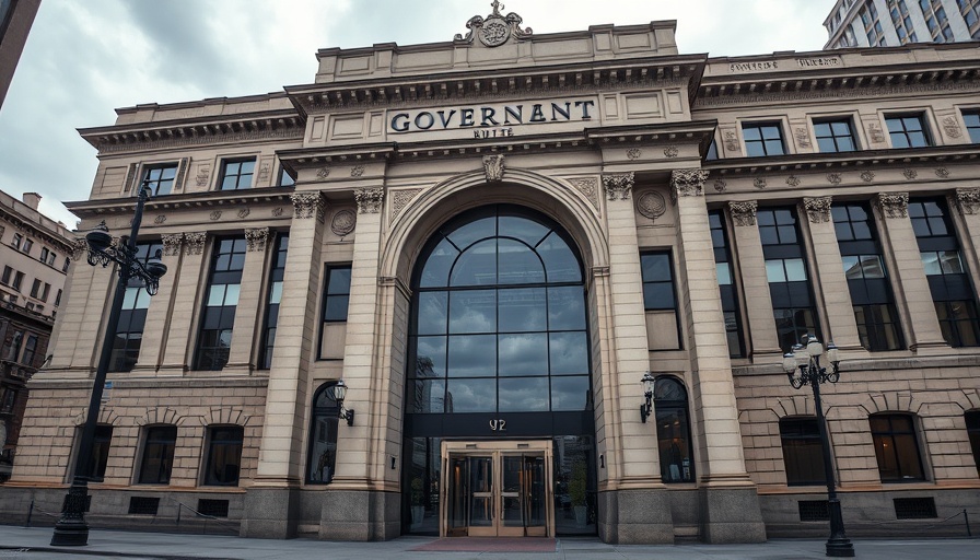 Government building facade, potential climate infrastructure funding freeze context.