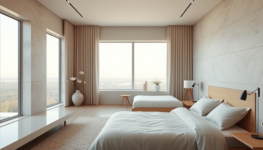 Modern minimalist bedroom ideas showcasing sleek design and calm lighting.