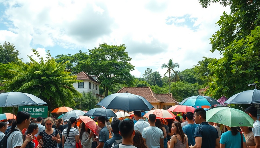 Chagee IPO news: Crowd at Chagee booth in scenic park.