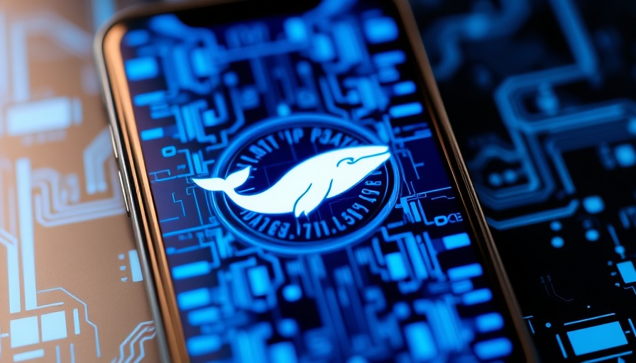 DeepSeek ban depicted with whale logo on vibrant smartphone.