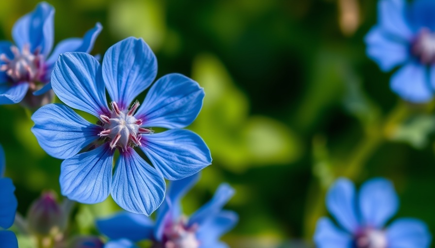 Close-up of borage flowers showcasing borage herbal benefits.