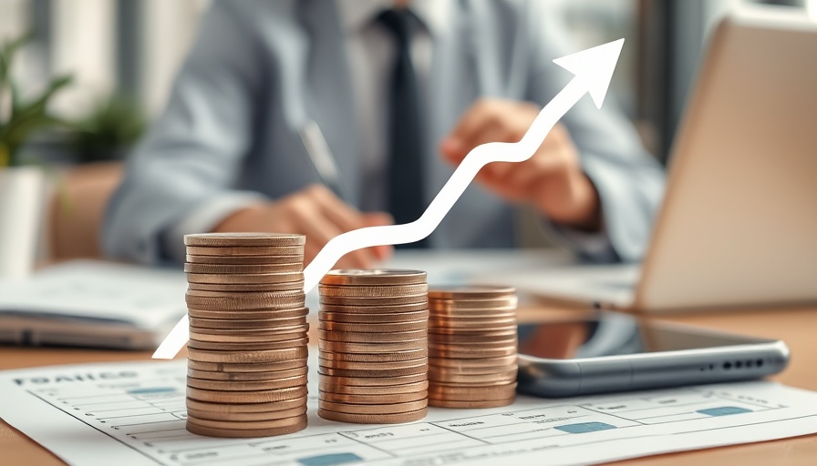Structured annuities concept with coins and growth graph.