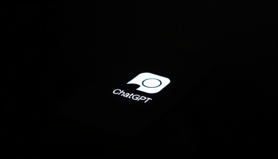 ChatGPT app icon on dark smartphone screen, reverse location search AI.