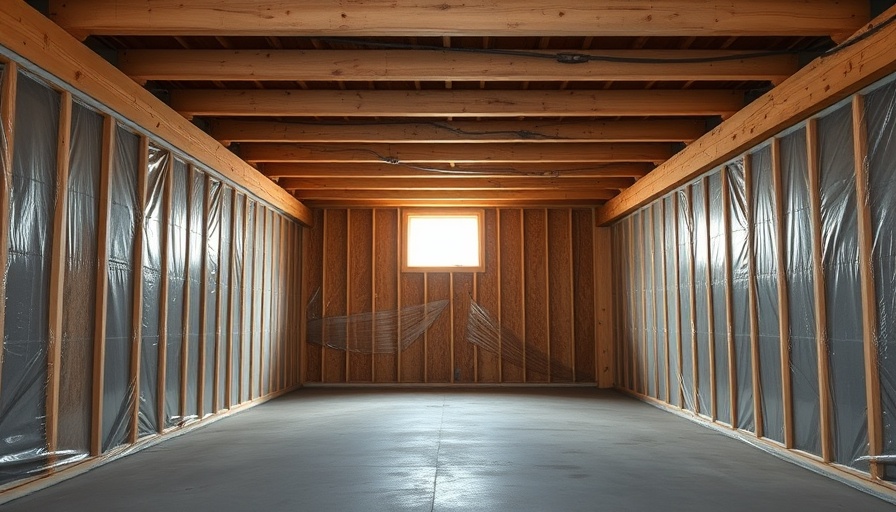 Unfinished basement highlighting damp basement solutions