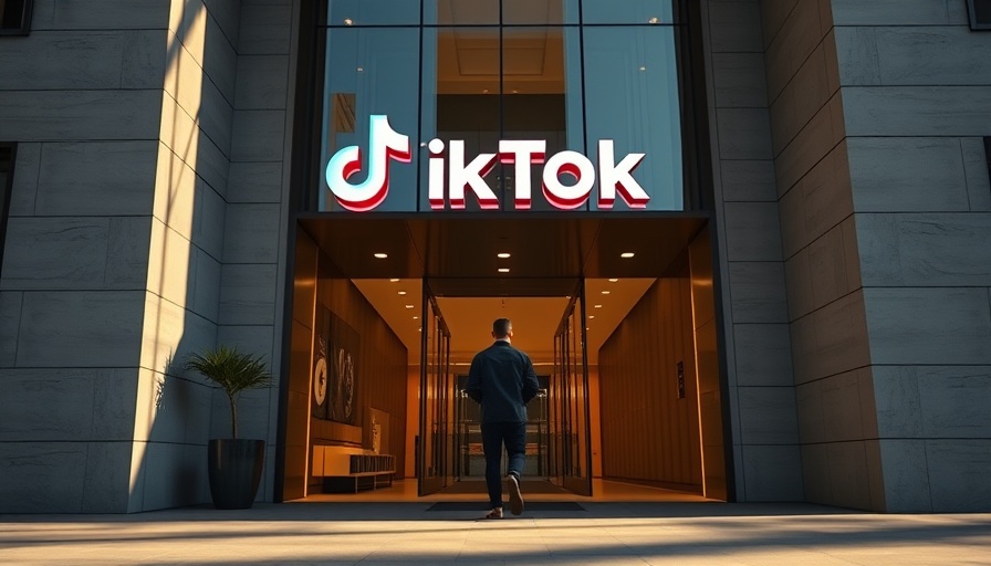 TikTok building entrance in stock market news context.