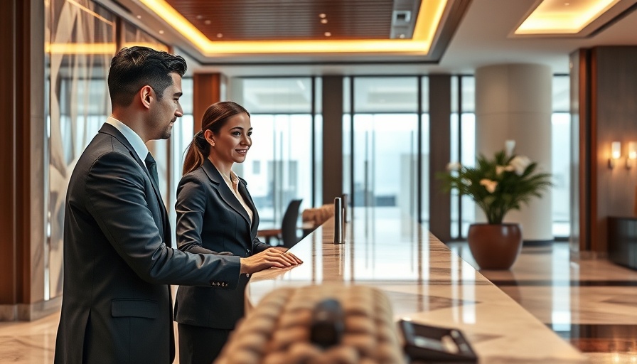 Hilton benefits program revenue discussed at hotel reception