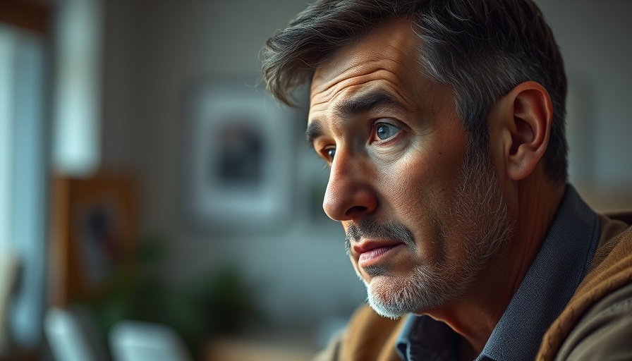 Focused man contemplating future, related to Tesla's Future on Robotaxis.