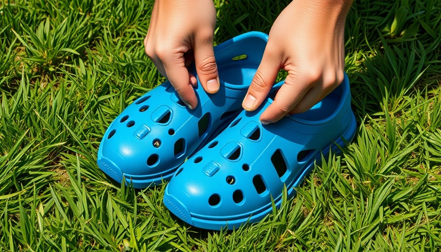 Assembling aeration lawn shoes on grass.