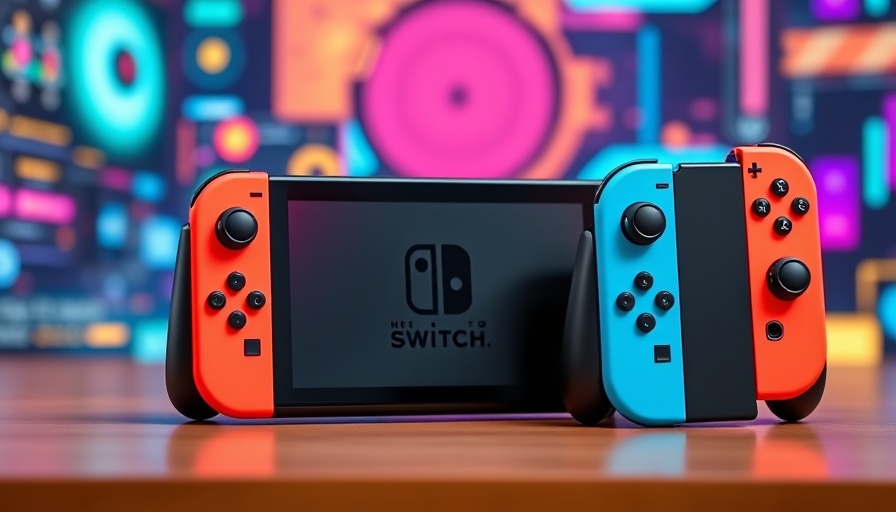 Nintendo Switch 2 with vibrant Joy-Con controllers and display.
