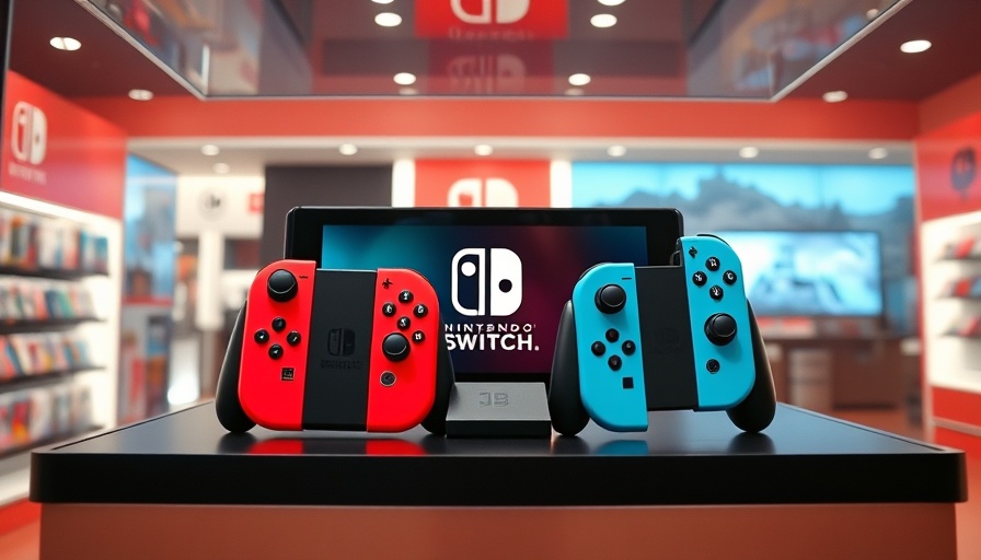 Nintendo Switch 2 pricing displayed in a showcase with accessories.