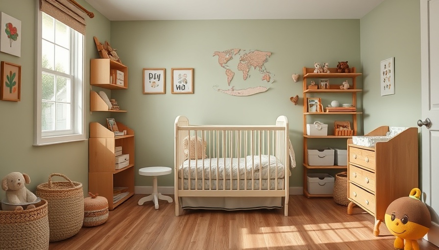 Charming nursery with clever organization for small spaces.