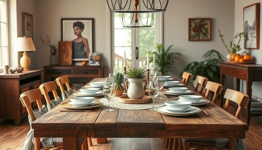 Rustic dining table set for cozy home interior tips.