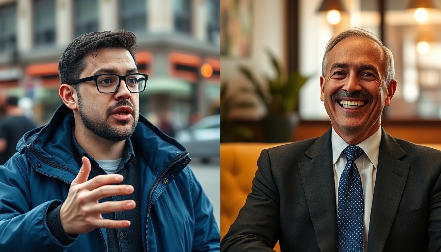 Close-ups of two individuals discussing Oakland mayoral race updates.