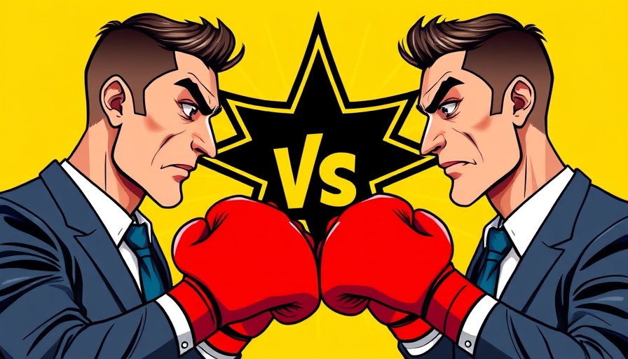Illustration depicting a confrontation, representing Donald Trump financial market impact.