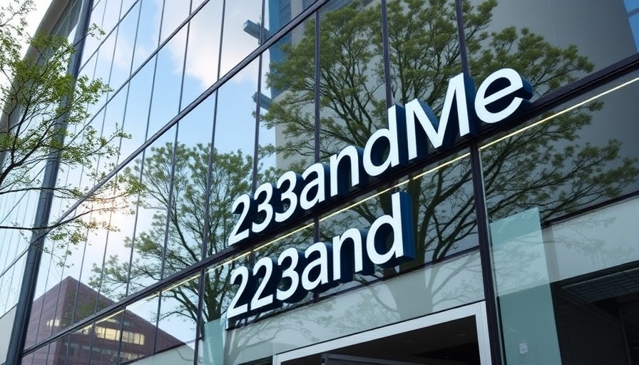 23andMe office facade reflecting trees, related to customer data.