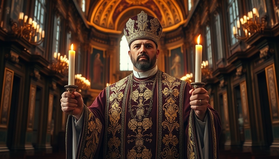 Cleric conducting a ceremony in a lavish cathedral; Russian attacks despite ceasefire.