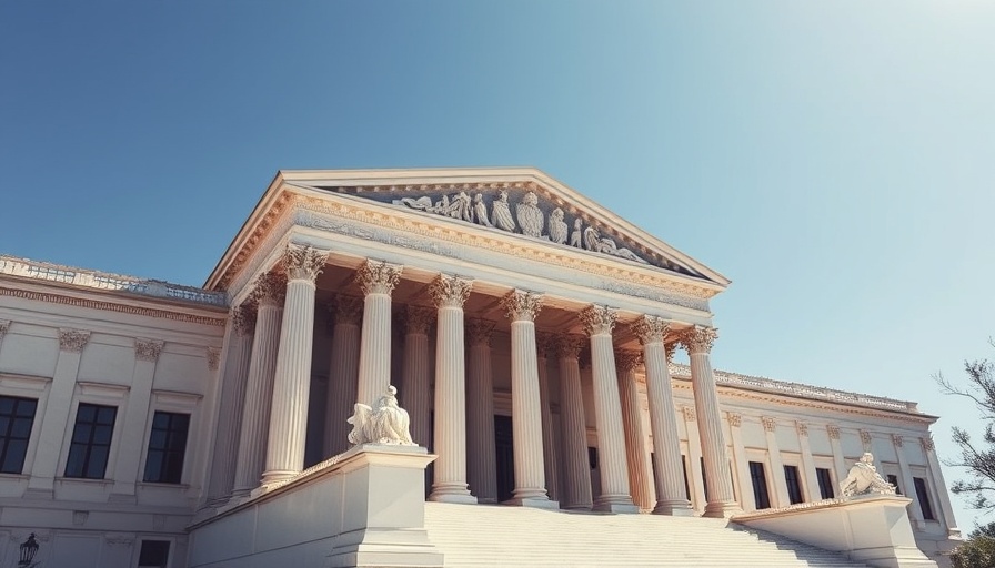 US Supreme Court building under clear sky, symbolizing deportations halt.