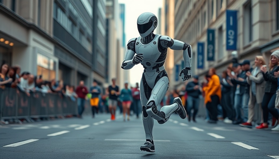 Robot marathon technology challenges: humanoid robot running in urban race.