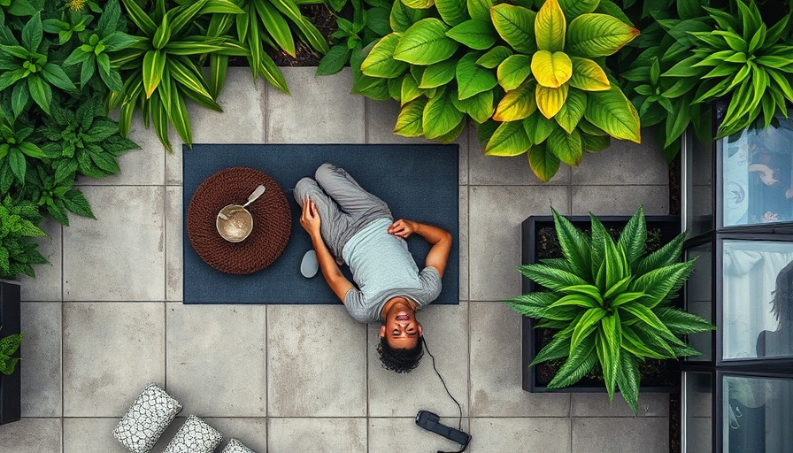 Man planning container gardening in small patio space.