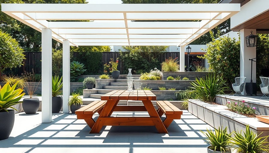 Transforming sloping backyard into multi-level garden with modern patio.