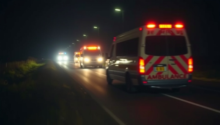 Ambulance driving at night highlighting Israeli military accountability