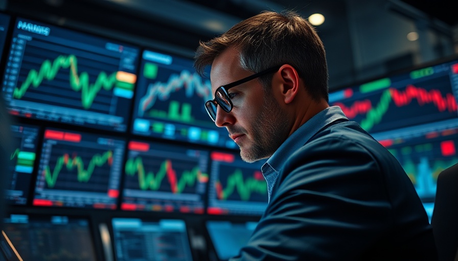 Analyst observing financial trends for emerging local bonds on trading floor.