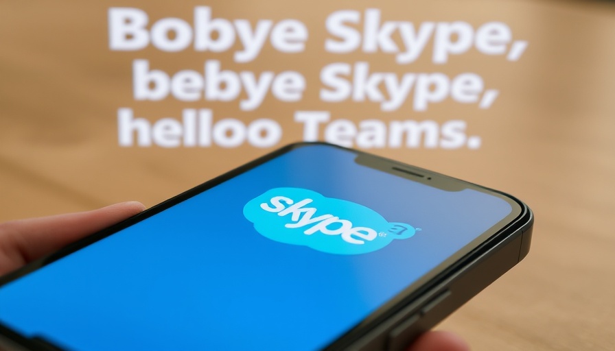 Smartphone with Skype logo, transition to Teams.