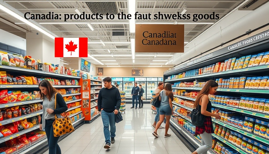 High tariffs impact on businesses: local products promoted in store.