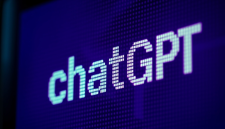 AI Technology News display with ChatGPT text in neon colors.