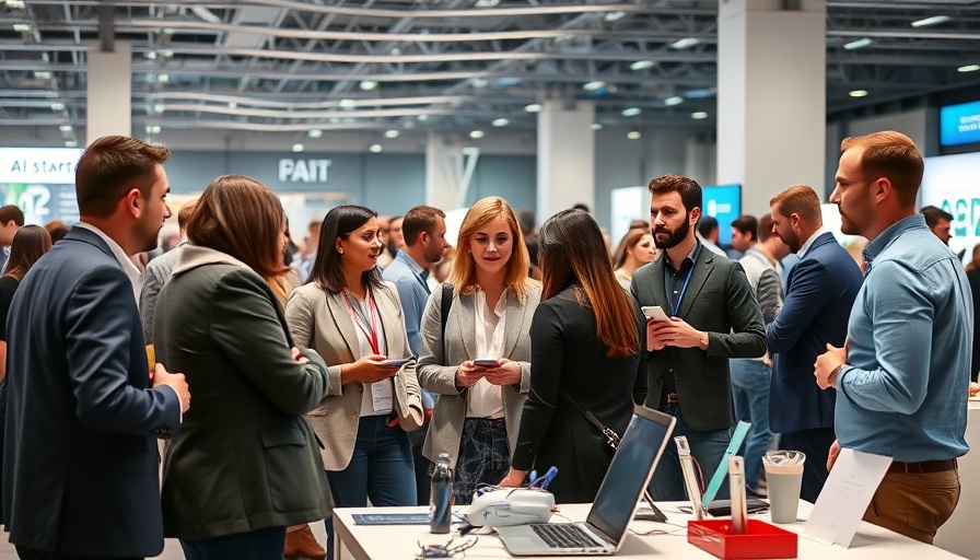 Networking at AI startup showcase event