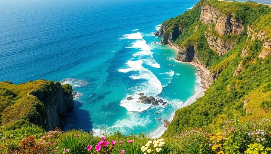 Lush Hawaiian coastline with turquoise ocean, showcasing pros and cons of living in Hawaii.
