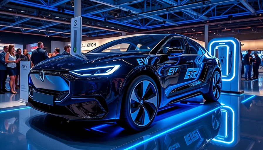 Exhibition of 5-minute EV charging technology with engaged audience.