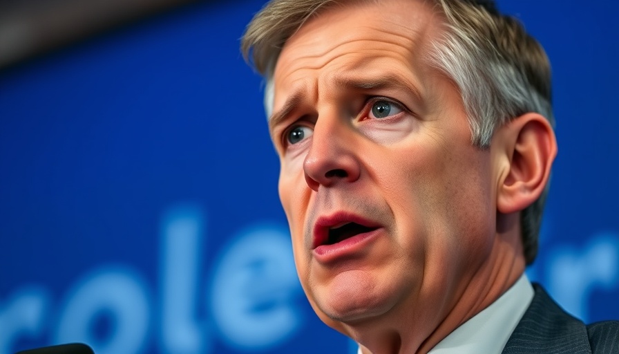 Middle-aged man speaking passionately at a conference.