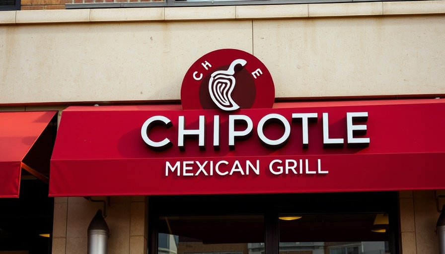 Chipotle Mexican Grill logo sign close-up on a building.