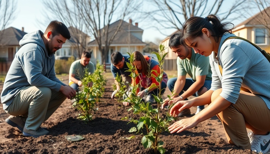 Community volunteers engage in Detroit sequoias urban forestry.