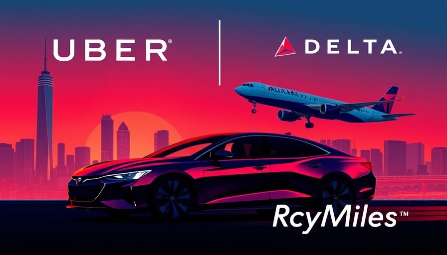 Earn Delta SkyMiles from Uber rides promotional image.