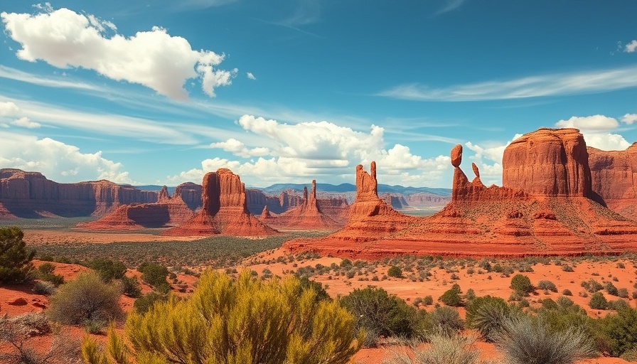 Breathtaking view of red rock formations in Arizona, an ideal place to live.