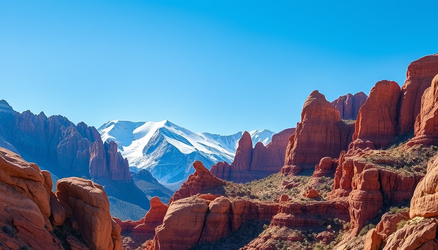 Snowy Rocky Mountains and colorful rocks, best places to live in Colorado 2024 scenery.