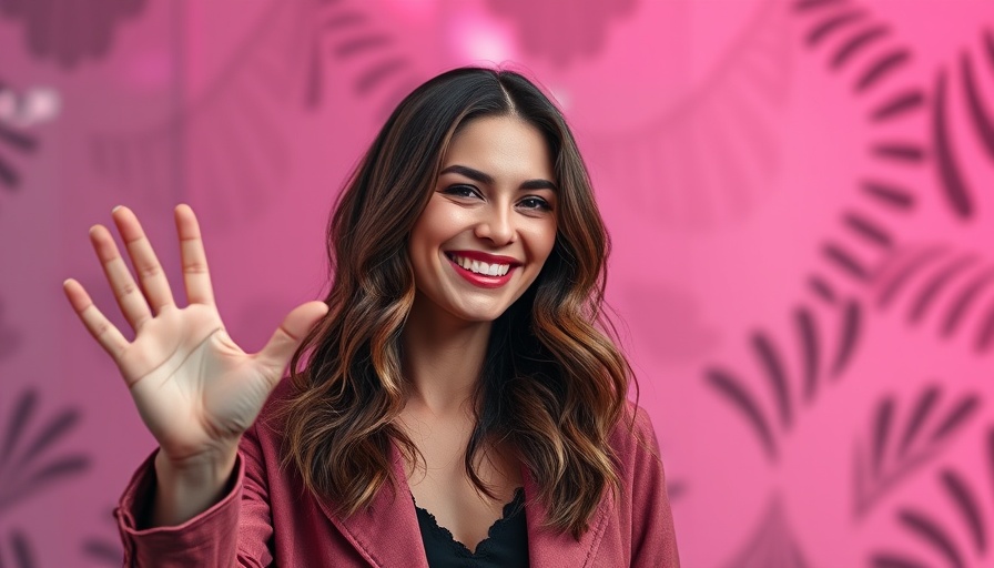 Confident woman in stylish attire, modern studio setting.