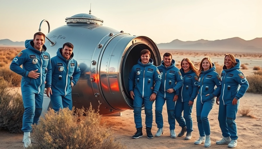 CBS Mornings ratings boost: Excited group in blue jumpsuits by capsule.