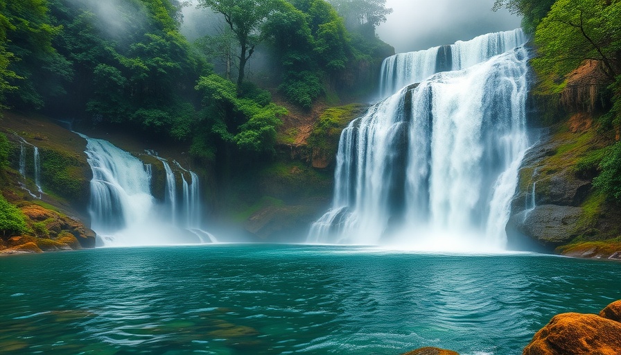 Scenic waterfall in Washington state surrounded by lush forest.