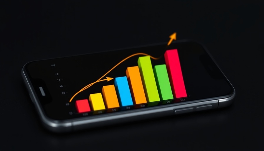 CXL 2.0 DDR5 investment graph on smartphone screen, highlighting growth.